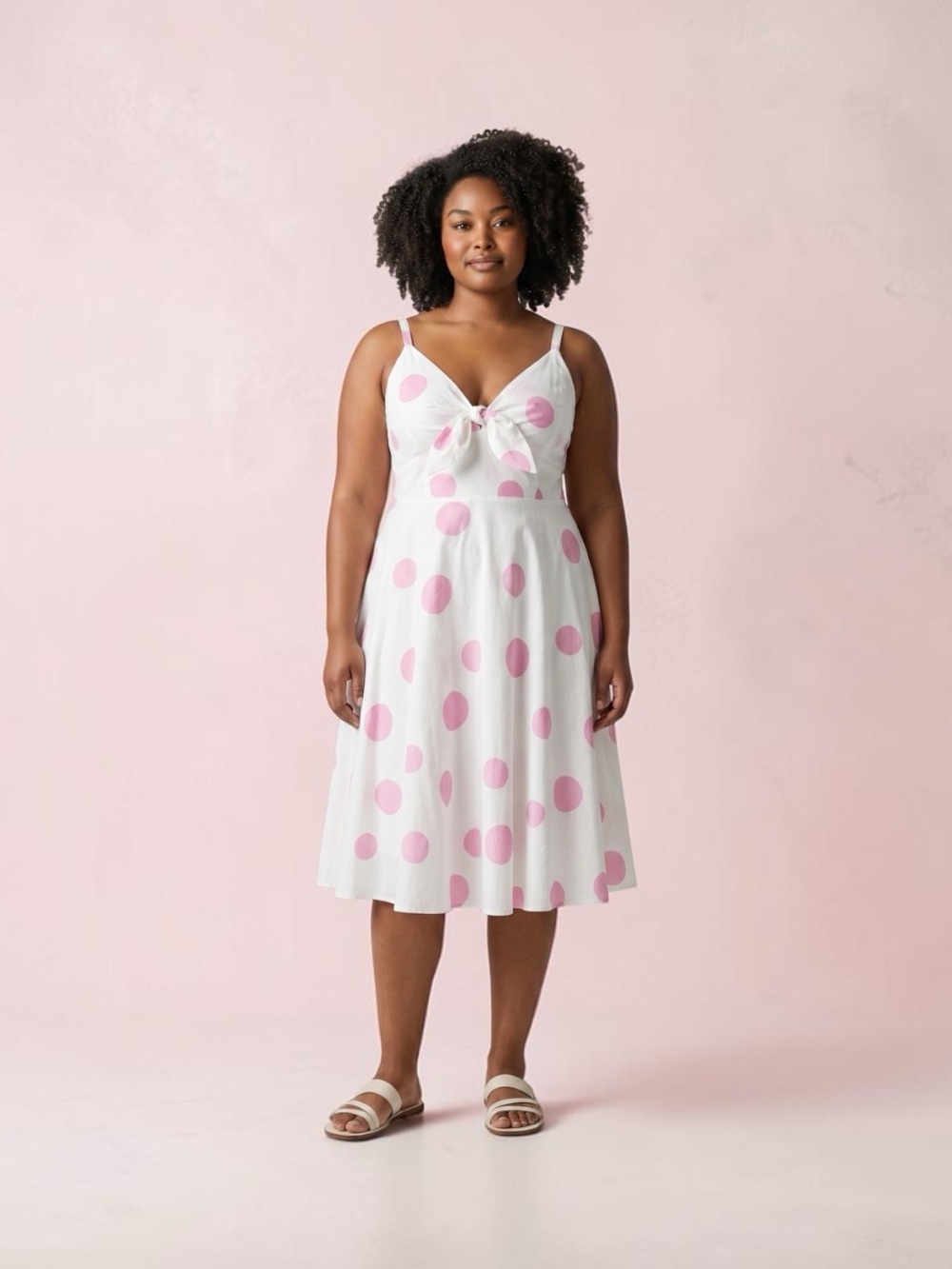 NWOT CITY CHIC Holly Spot Pink Polka Dot Dress